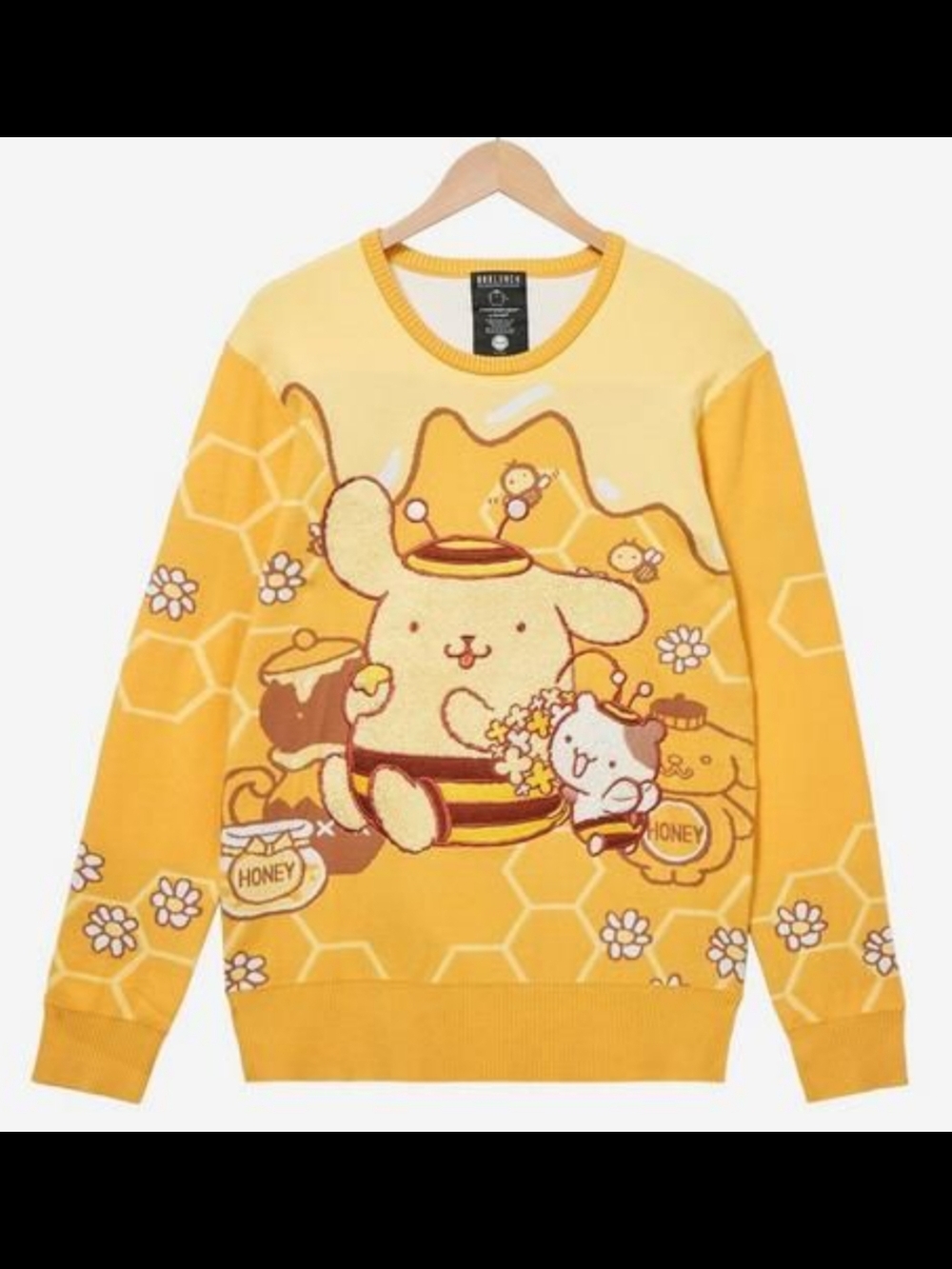 Yellow Honey Bunny Graphic Sweater - Women